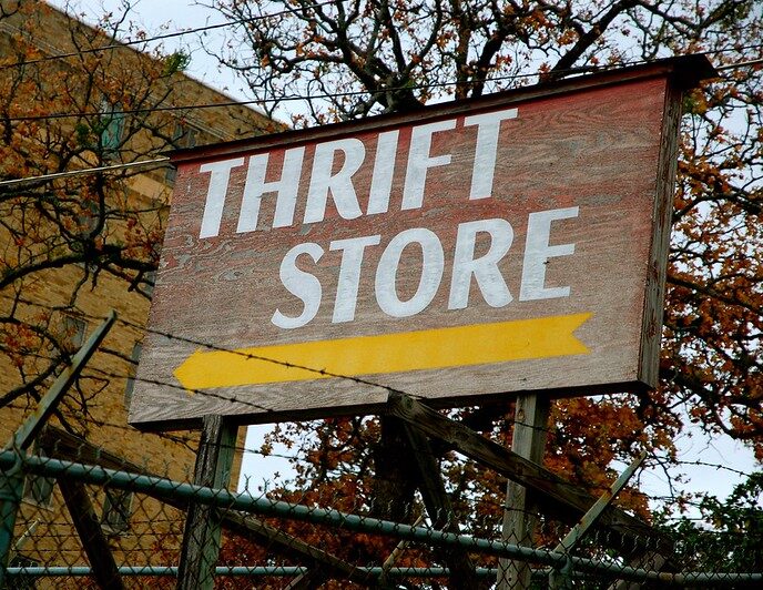 thrift store sign